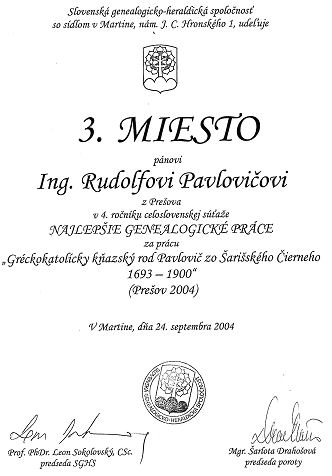 ocenenie 2004